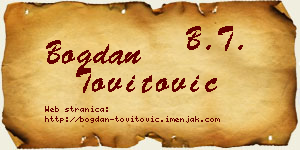 Bogdan Tovitović vizit kartica